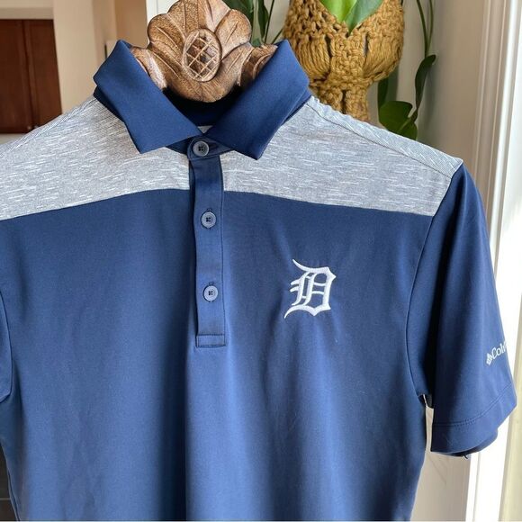 Columbia Detroit Tigers MLB Short Sleeve Polo Golf Shirt Performance Material S - Picture 1 of 10